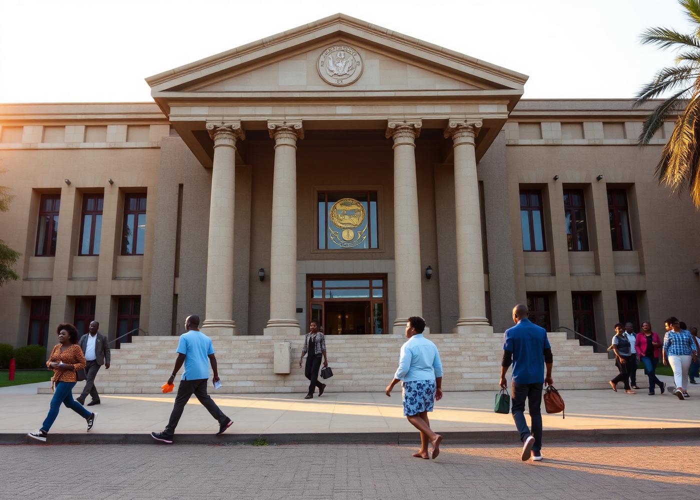 Citizens at a public institution